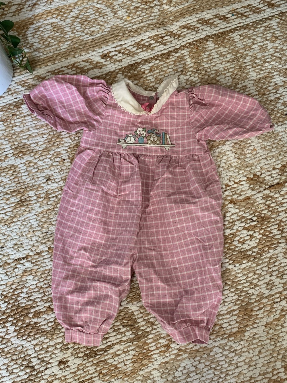 Vintage carters plaid romper